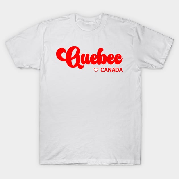 Quebec: I love Canada T-Shirt by teezeedy